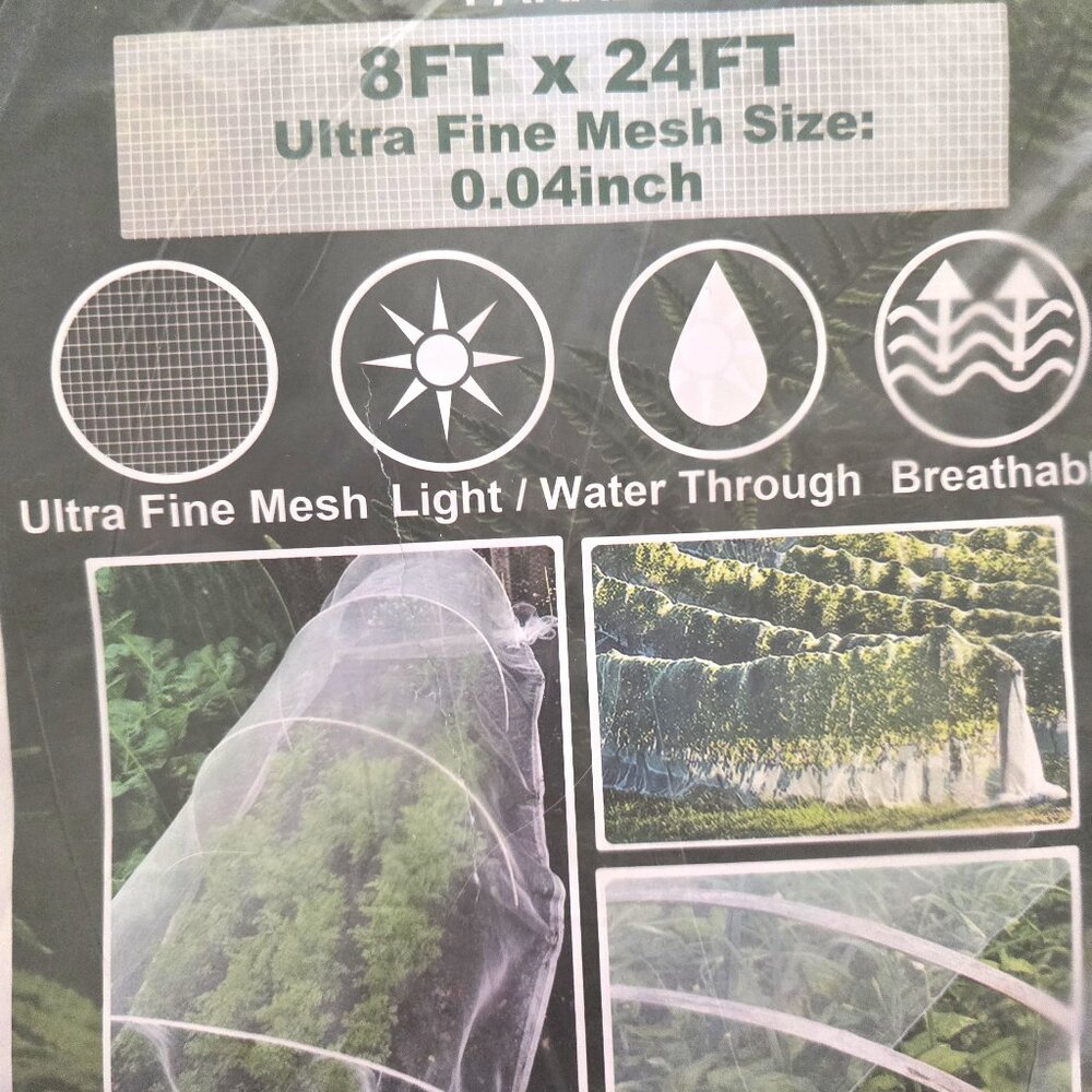 Faraer Ultra Fine Garden Mesh Netting, Plant Covers 8'x24' Garden Netting